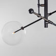 Candelabru modern cu 3 brate din alama masiva si abajururi din sticla suflata, RD 15, B079 Schwunghome
